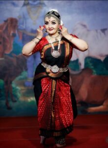 Woman in Indian dance attire