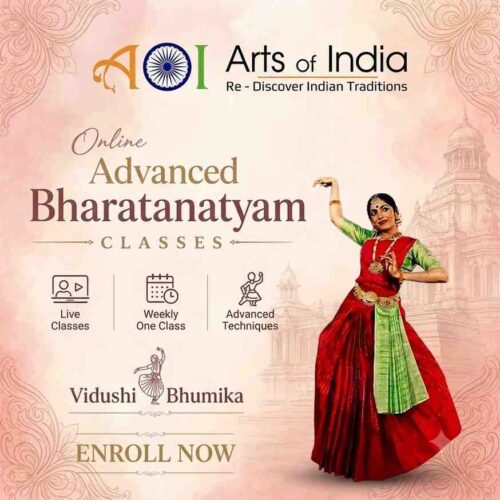 Advanced Bharatanatyam classes poster by Vidushi Bhumika