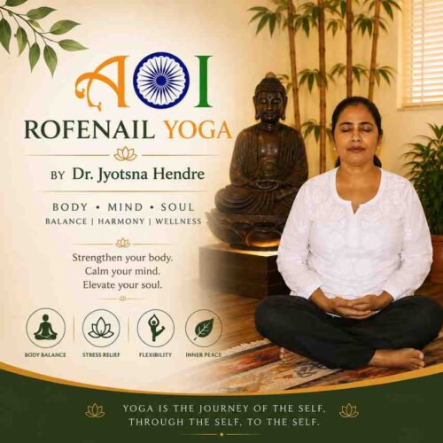 Dr. Jyotsna Hendre guiding a peaceful yoga session