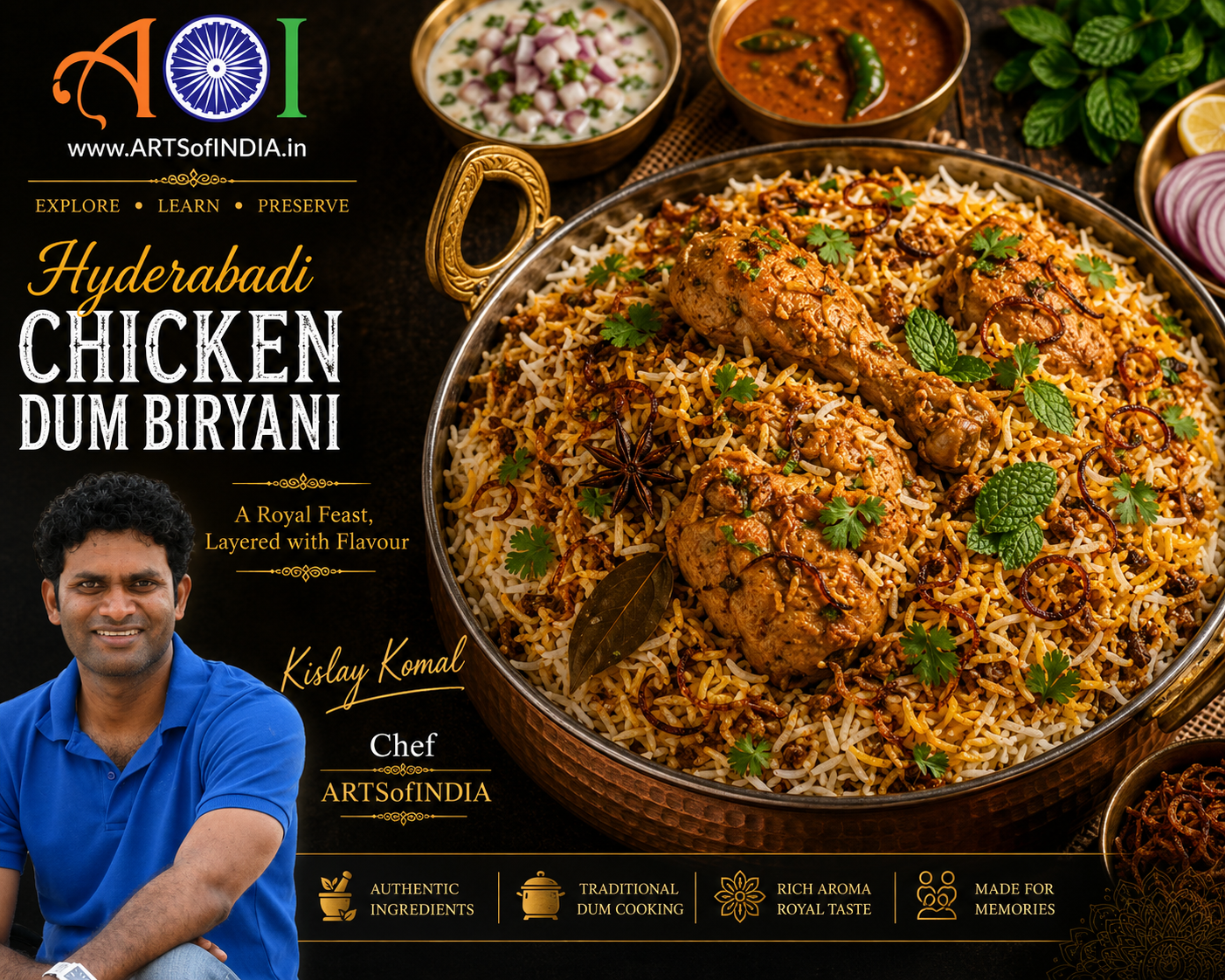 Hyderabadi Chicken Dum Biryani: A Royal Feast, Layered with Flavour