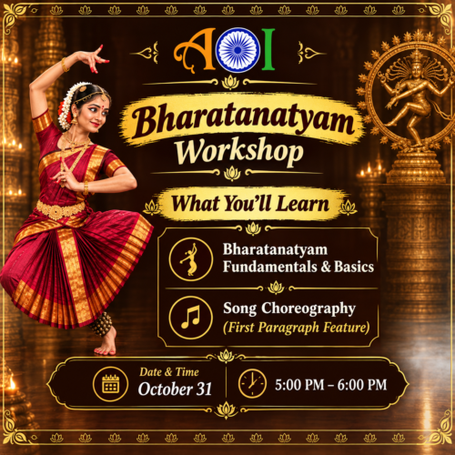 Bharatanatyam workshop with dancer and Nataraja.
