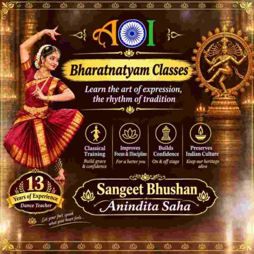 Bharatanatyam dancer, Nataraja, golden temple, maroon, elegant cultural poster design.Bharatanatyam dancer, Nataraja, golden temple, maroon, elegant cultural poster design.